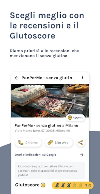 Gluto - Locali senza glutine for Android: Find Gluten-Free Spots