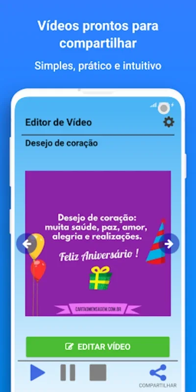 Editor de Aniversário for Android: Create Personalized Birthday Videos