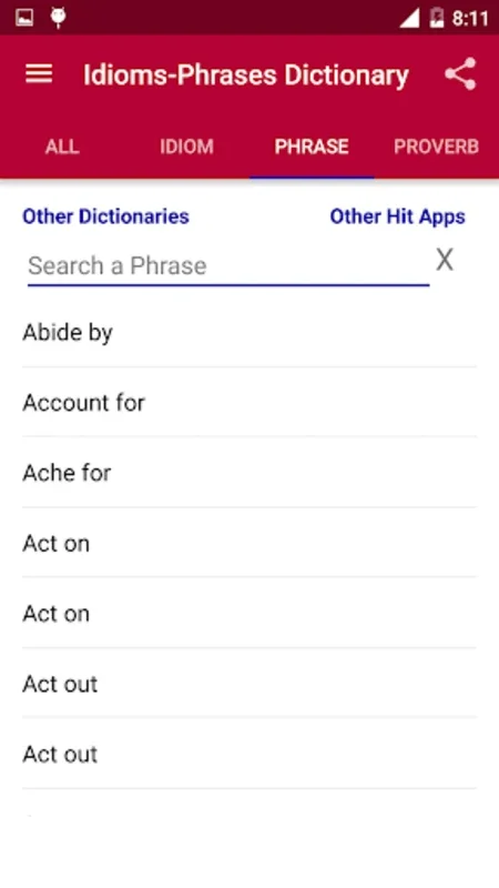 Idioms Dictionary for Android - Master English Idioms