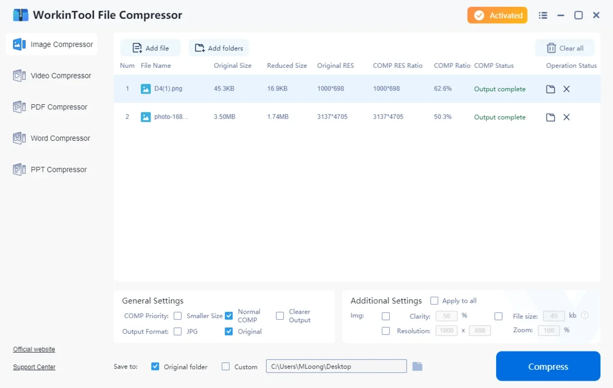 WorkinTool File Compressor for Windows - Simplify File Compression