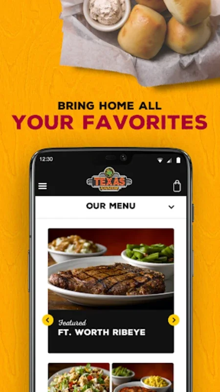 Texas Roadhouse for Android - Order and Waitlist Made Easy