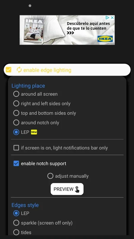 Always On Edge for Android - Customize Screen LEDs