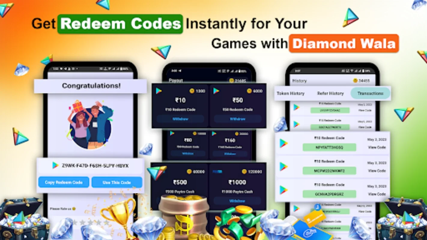 Diamond Wala for Android - Earn Redeem Codes