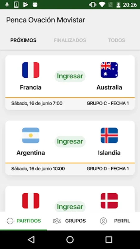 Penca Ovación Movistar for Android - Engaging Football Predictions