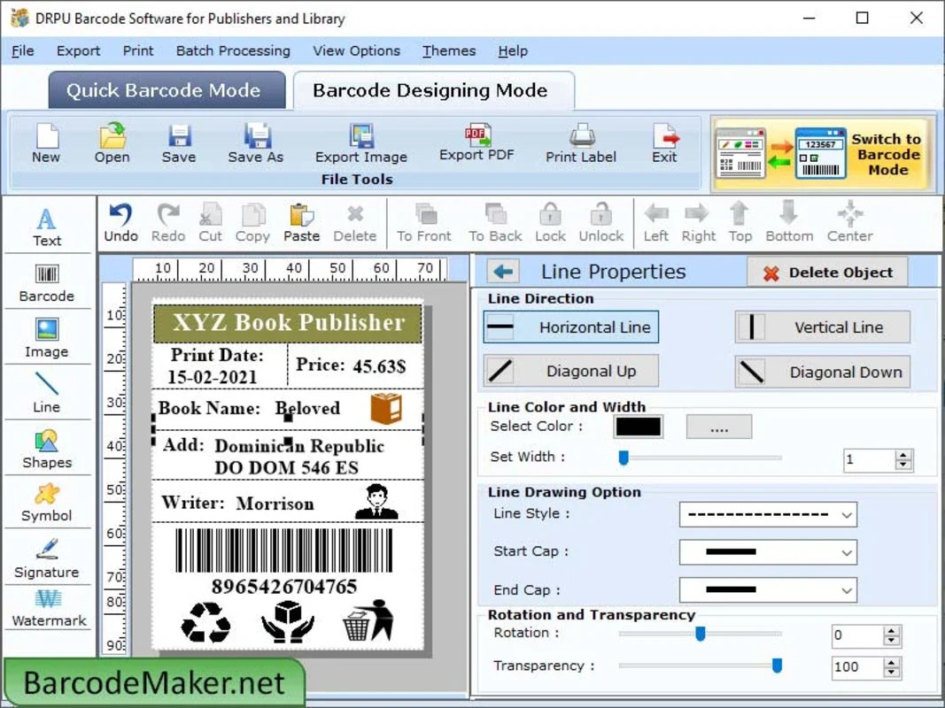 Publishers Barcode Maker for Windows - Efficient Label Generator