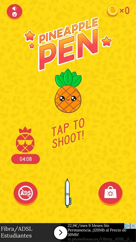 Pineapple Pen for Android - Fun Fruit - Throwing Game