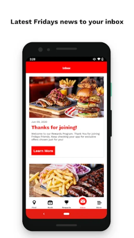 TGI Fridays UK App for Android - Dine and Earn Rewards