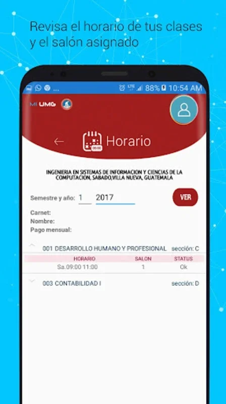 UMG - Aplicación oficial for Android: Streamline Academics