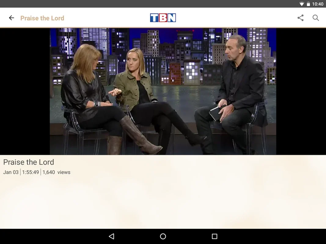 TBNApp for Android - Stream Faith-Based Content