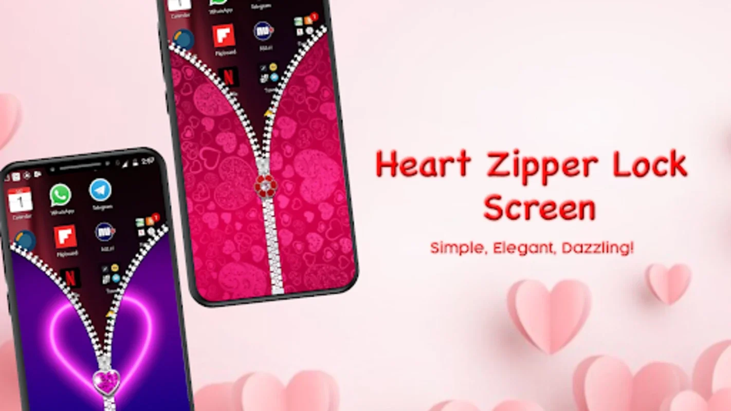 Heart Zip Lock for Android - Secure with a Heart-Shaped Lock