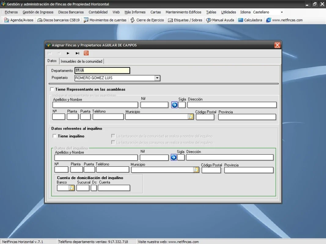 Netfincas Horizontal for Windows - Manage Neighborhood Associations Easily