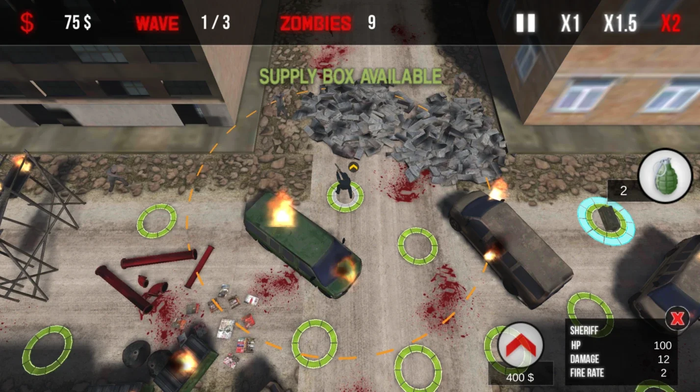 Police Zombie Defense for Android: Battle Zombies with Cops