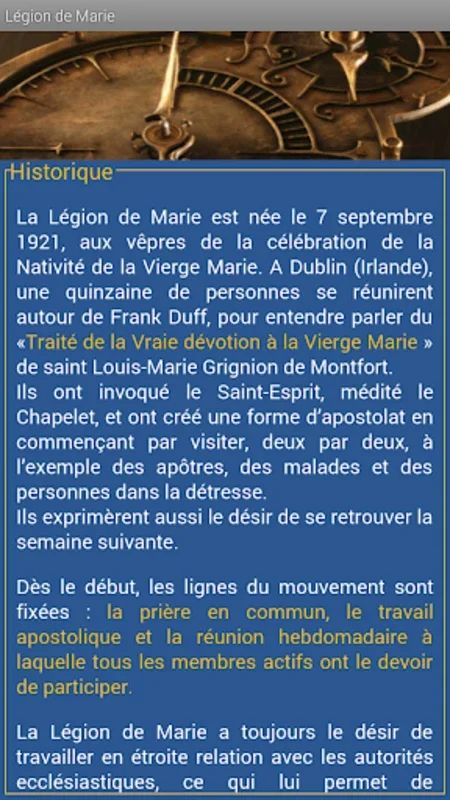 Légion de Marie for Android - Spiritual Service App