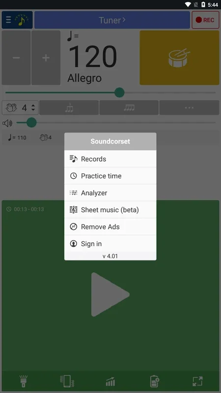 Soundcorset Afinador y Metrônomo for Android - No Downloading Required