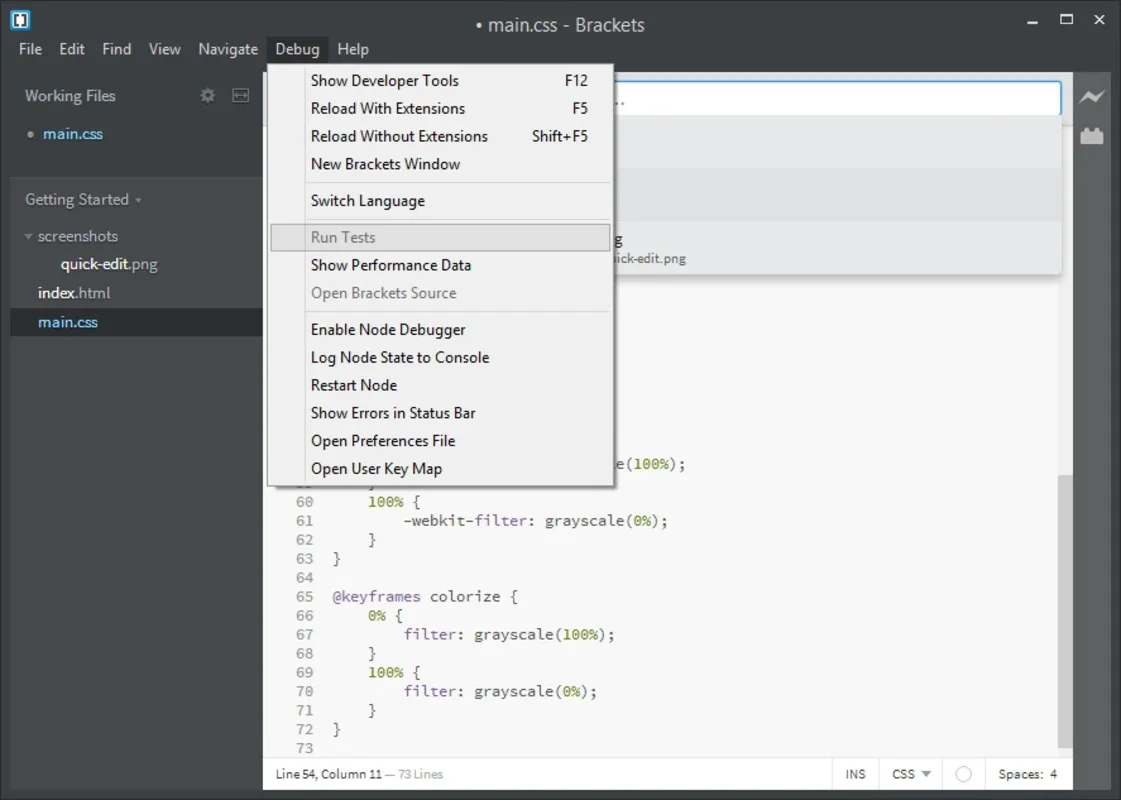 Brackets for Windows - Streamline Web Development