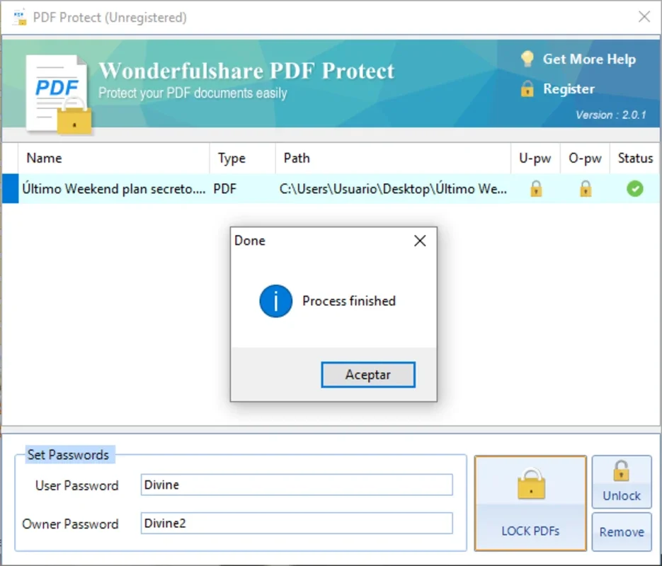 Wonderfulshare PDF Protect for Windows - Secure Your PDFs Easily