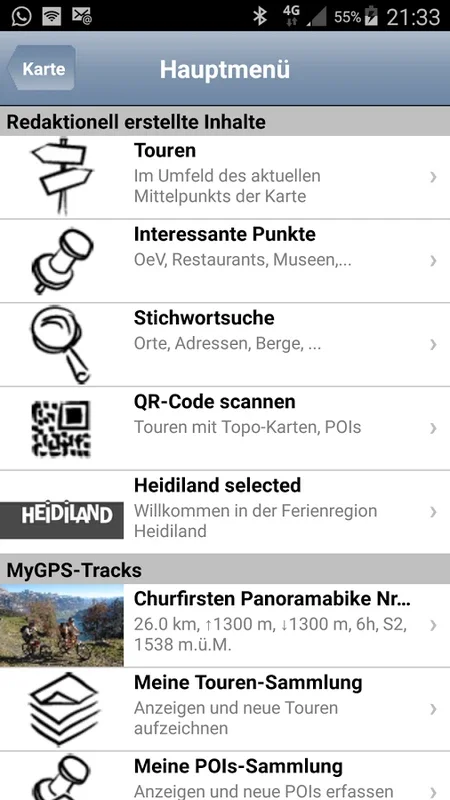 GPS-Tracks for Android: Explore the Alpine Region