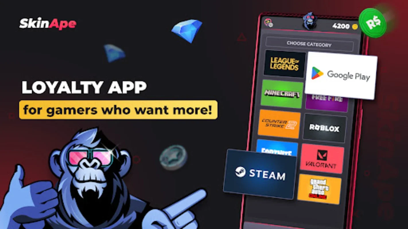 SkinApe for Games on Android - No Downloading Needed