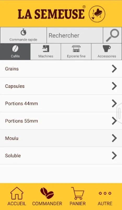 La Semeuse for Android - Coffee Shopping Anytime, Anywhere