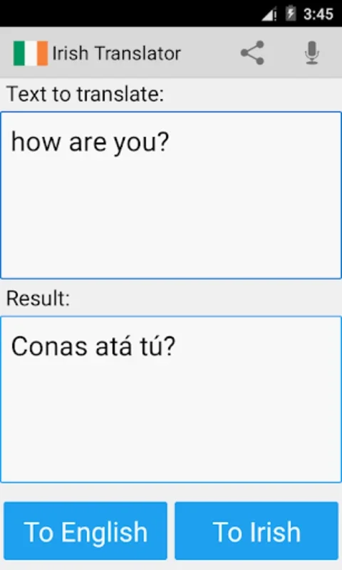 Irish English Translator for Android - Efficient Language Aid