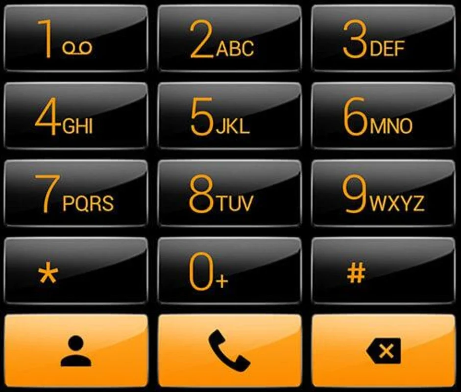 ExDialer Gloss Black Orange theme for Android - Download the APK from AppHuts