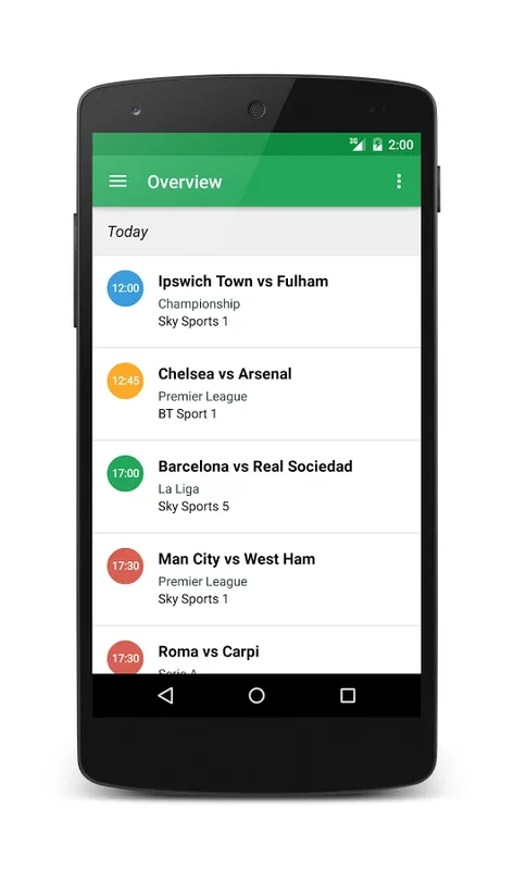 Live Football on TV for Android - UK's Ultimate Football Guide