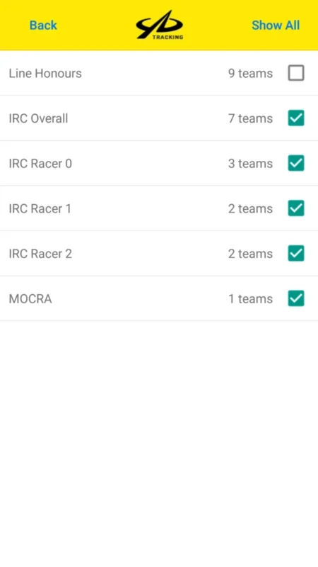 YB Races for Android - Track Global Regattas