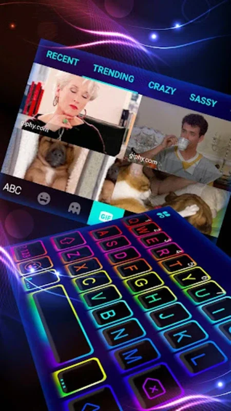 Led Neon Color Keyboard Theme for Android - Stylish Typing