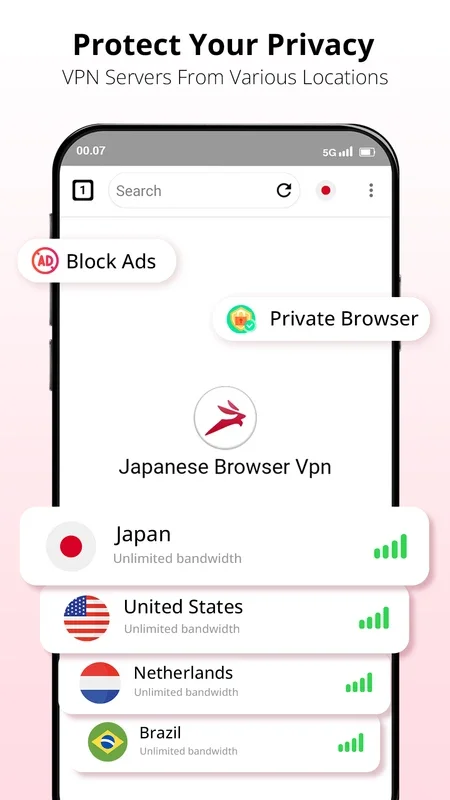 Japanese Browser Vpn: Private for Android - Secure Browsing