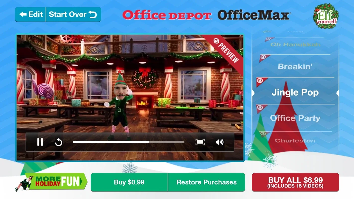 ElfYourself by Office Depot for Android - Fun Holiday Video Maker