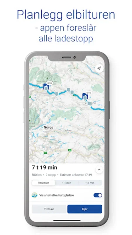 ElbilAppen for Android: Optimize EV Routes