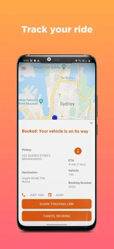 WAVCABS JUSTTAXI for Android - Hassle - Free Transportation in Sydney