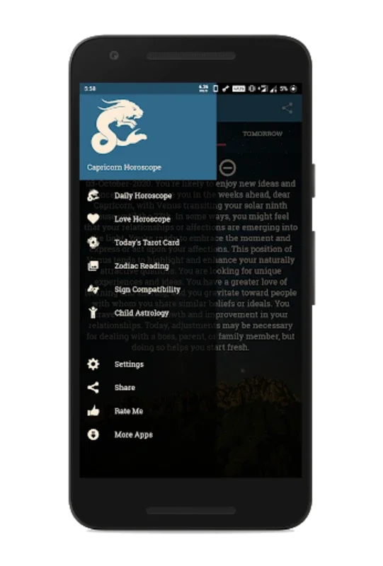 Capricorn Horoscope for Android - Insights and Forecasts