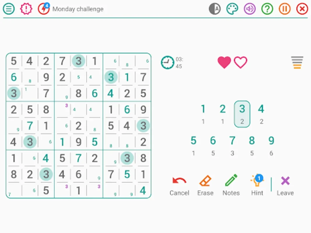 Sudoku - Classic Puzzle Game for Android - No Download Needed