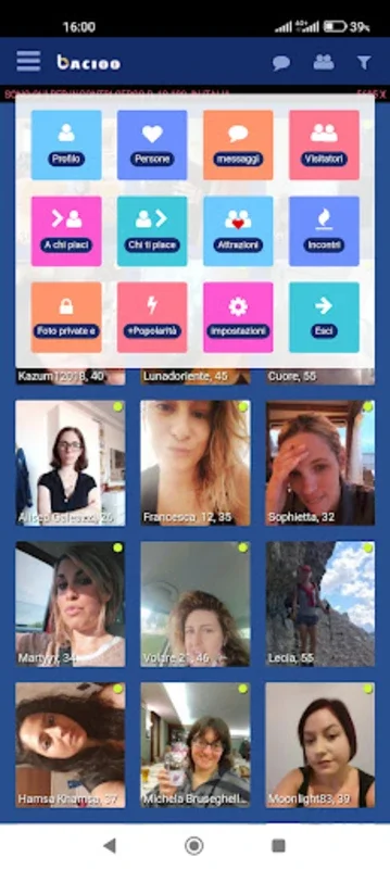 Bacioo for Android - Find Love and Friends in Italy