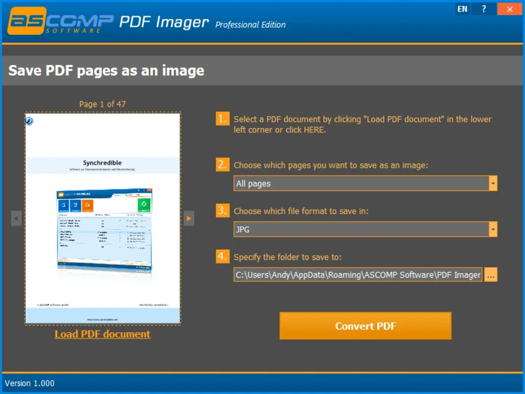 PDF Imager for Windows: Convert PDF Pages to Images