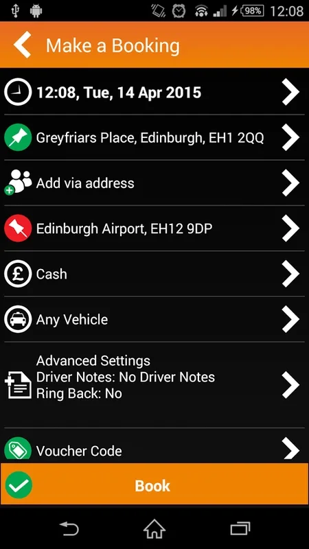 City Cabs Edinburgh Ltd for Android - Seamless Taxi Booking