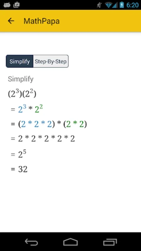 MathPapa for Android - Solve Algebra Problems Offline