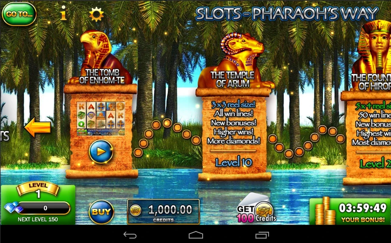 Slots - Pharaoh's Way for Android - Endless Slot Fun