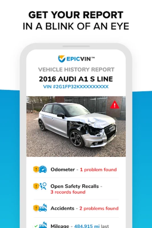 EpicVIN Vehicle History Report for Android - Comprehensive Checks