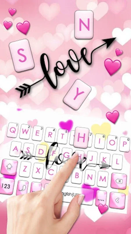 Love Hearts Arrow Keyboard The for Android - Stylish Typing