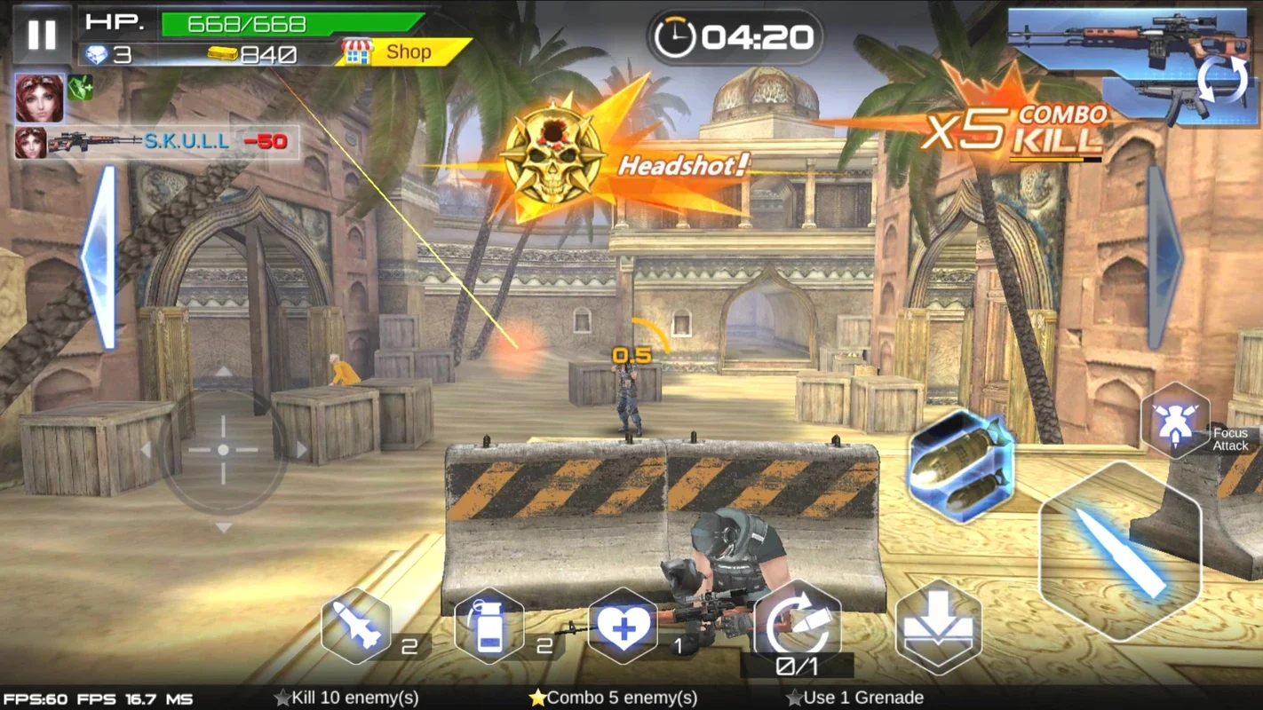 Gun War for Android: Combat Terrorists with a Vast Arsenal