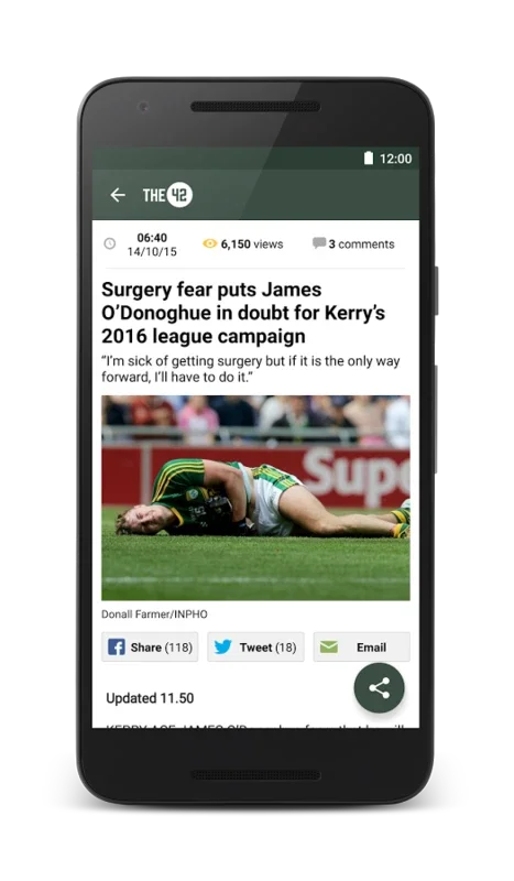 The42.ie on Android: Ireland's Premier Sports Source