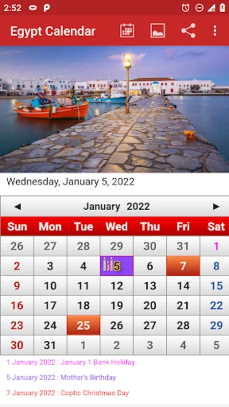 Egypt Calendar 2022 for Android - Customizable & User-Friendly