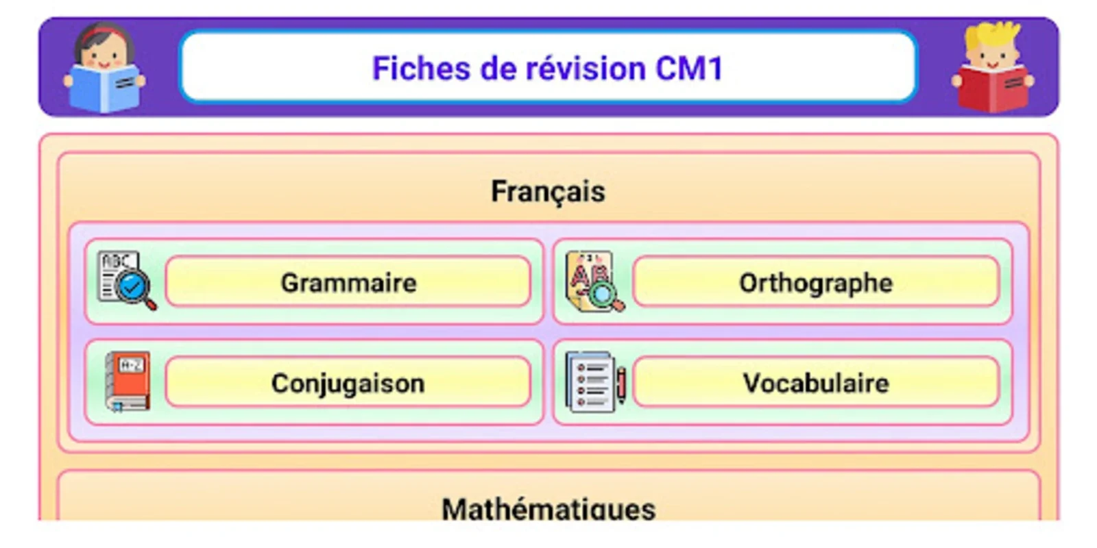 Fiche révision CM1 for Android - Offline Learning App