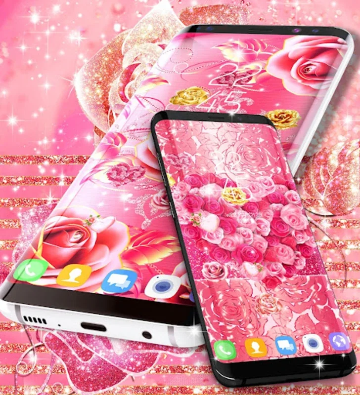 Pink Rose gold live wallpaper for Android - High-quality Animated Backdrops