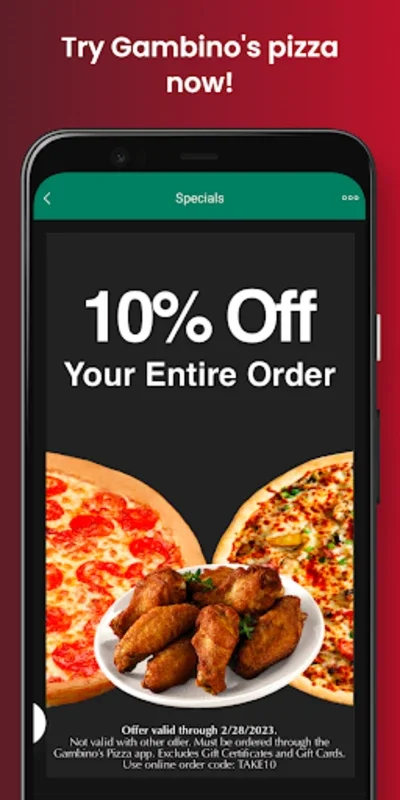 Gambino's Pizza for Android - Effortless Ordering & Specials