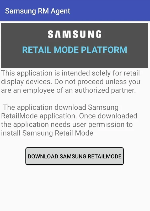 Samsung Retail Mode for Android: Restore to Factory Settings