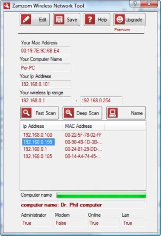 Zamzom Wireless Network Tool for Windows - Identify Network Users