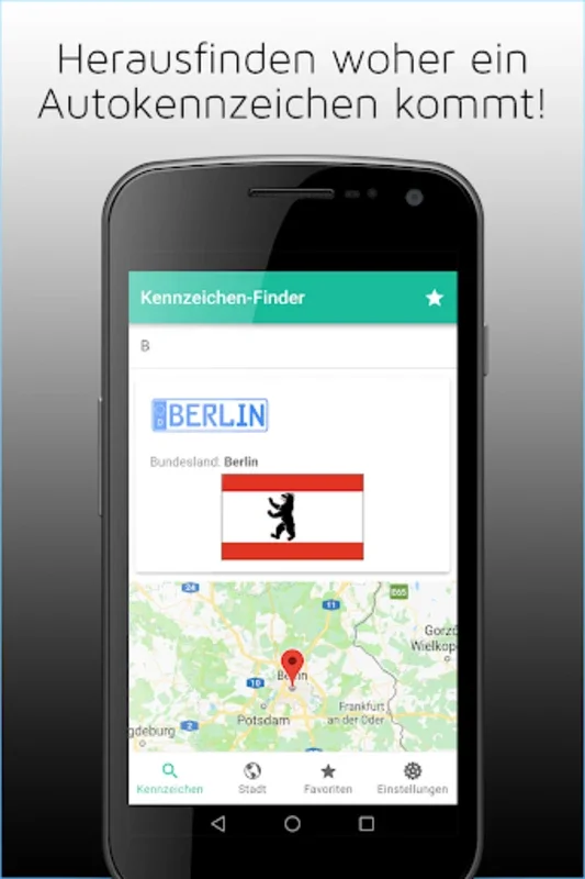 Kennzeichen-Finder mit Karte for Android - Identify License Plate Origins